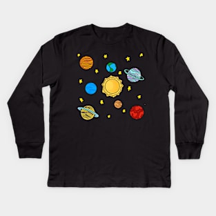 Outer Space Kids Long Sleeve T-Shirt